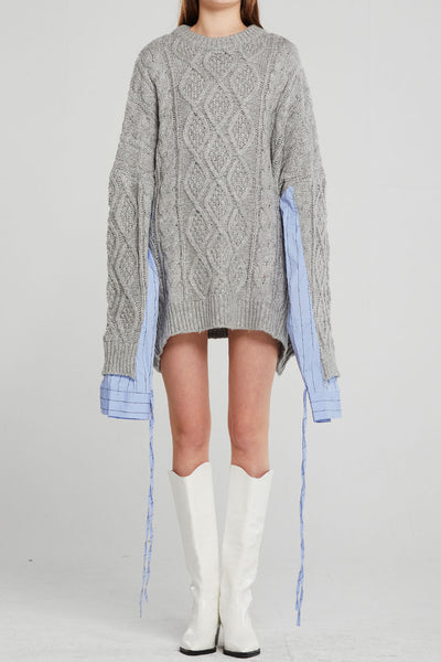 storets.com Sadie Shirt Combo Knit Pullover