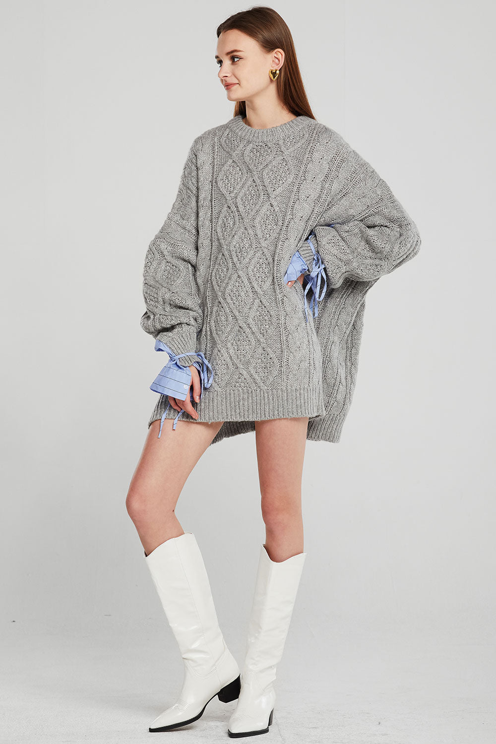 storets.com Sadie Shirt Combo Knit Pullover