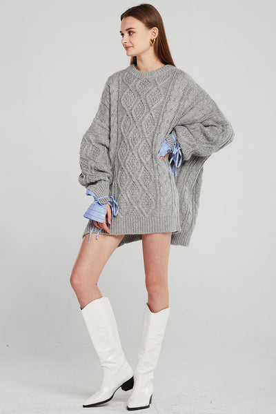 storets.com Sadie Shirt Combo Knit Pullover