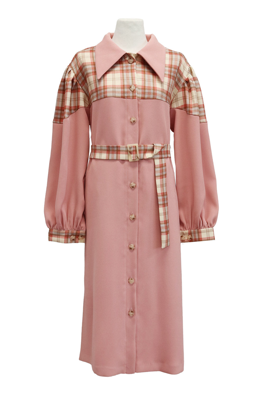 storets.com Sydney Plaid Block Coat w/Belt