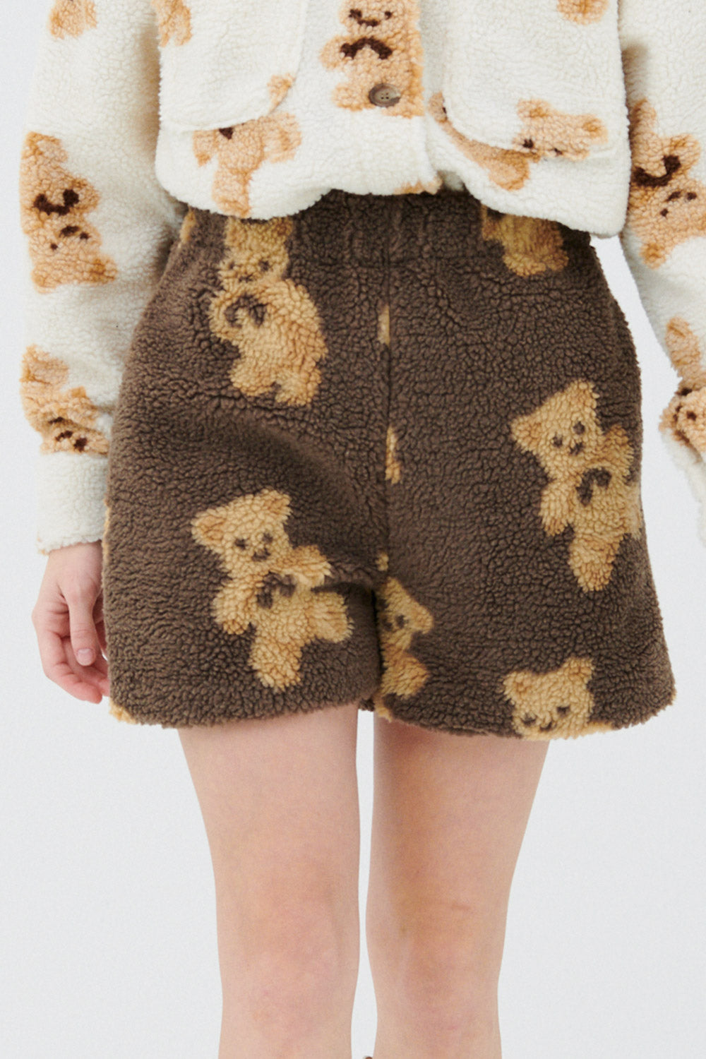 storets.com Sunny Teddy Faux Shearling Shorts