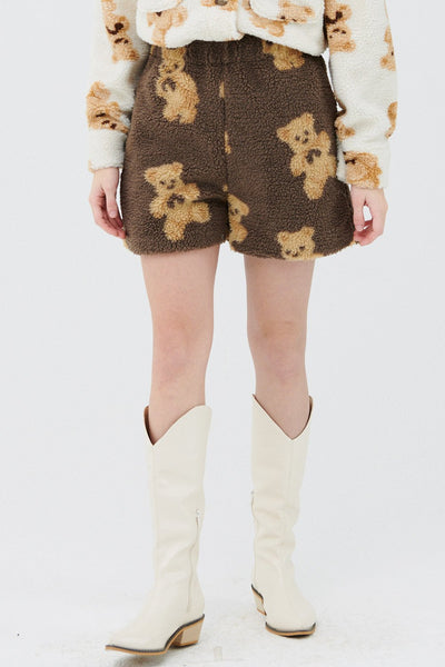 storets.com Sunny Teddy Faux Shearling Shorts