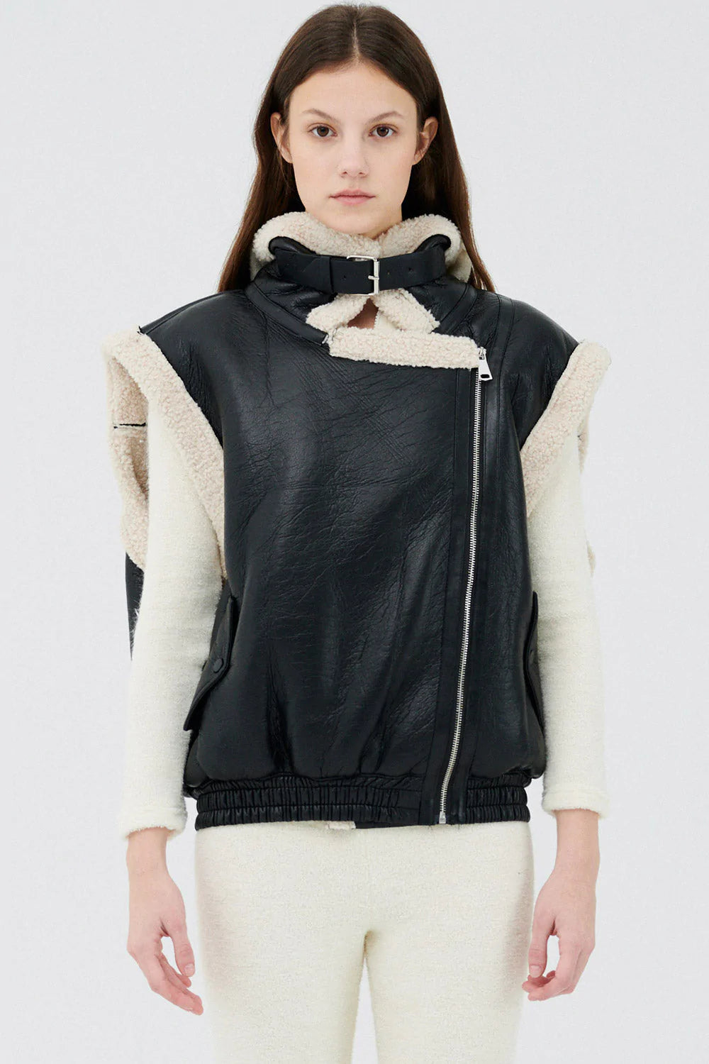 storets.com Arya Faux Shearling Vest