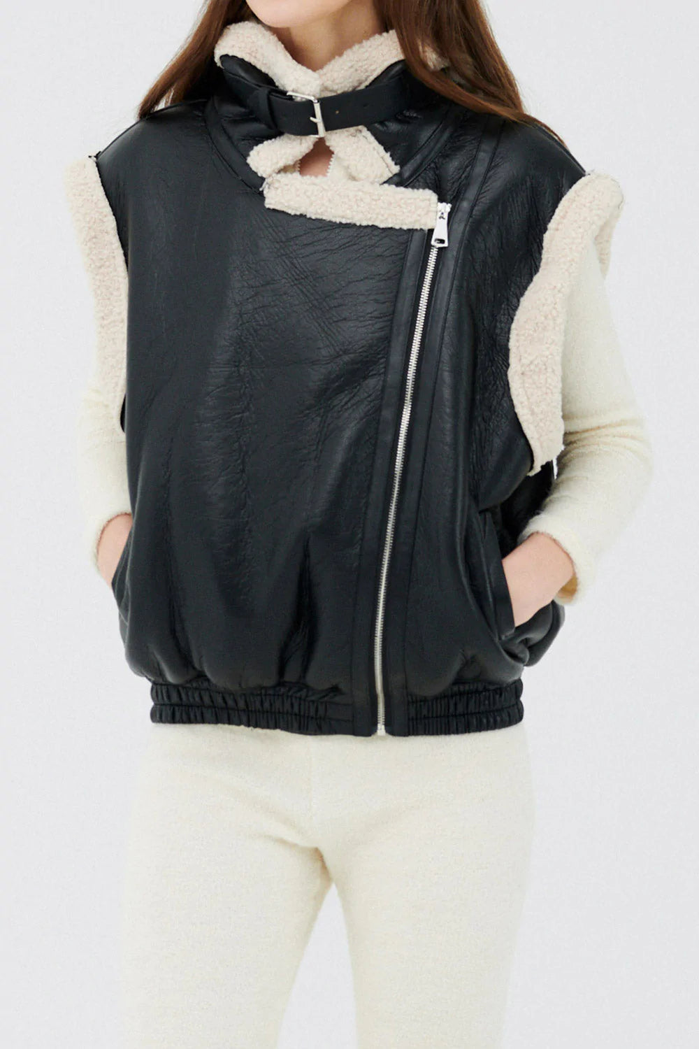 storets.com Arya Faux Shearling Vest