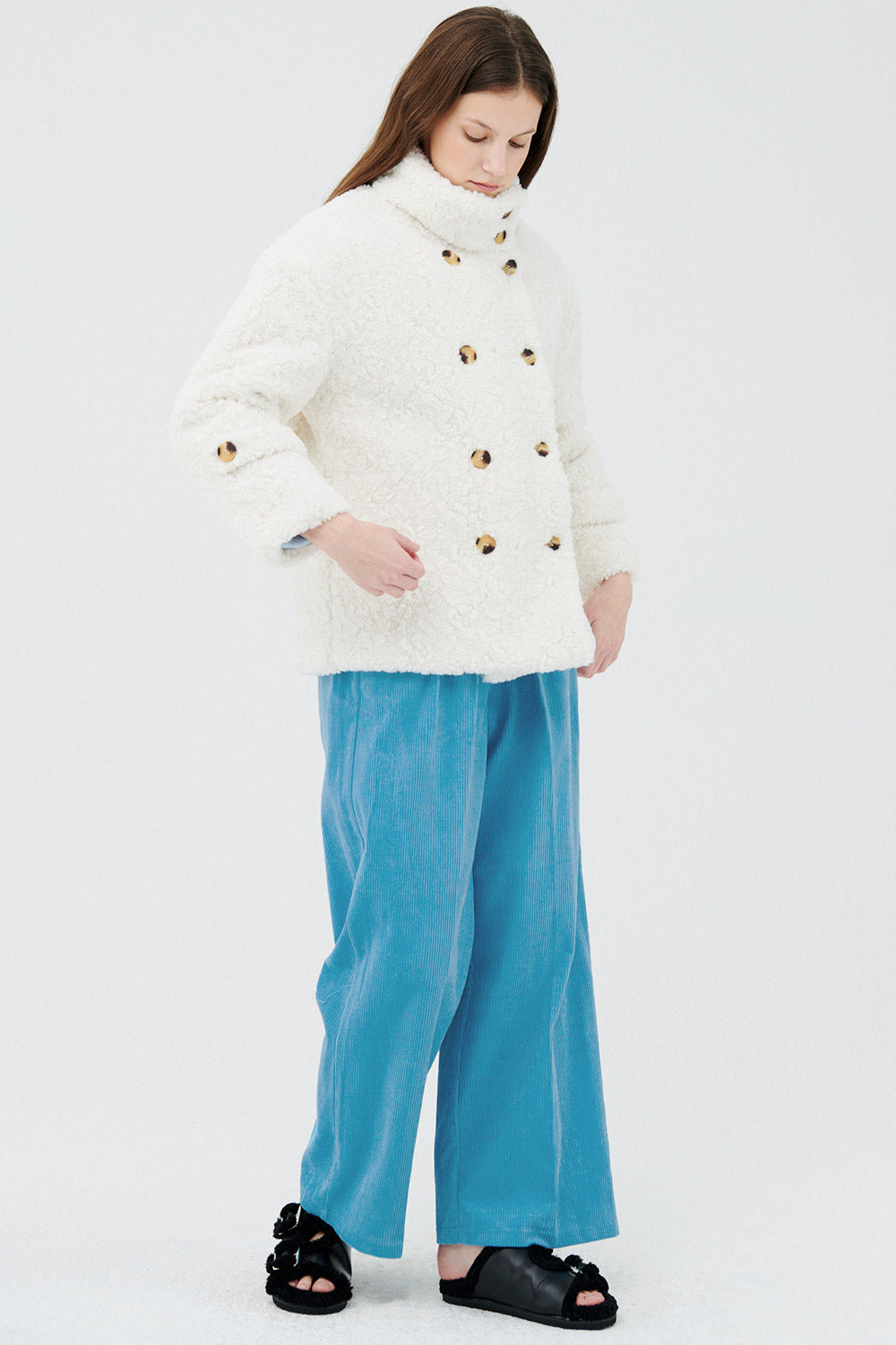 storets.com Emma Double Breasted Teddy Coat