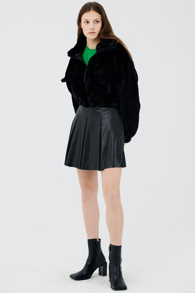storets.com Iris Faux Fur Bomber Jacket