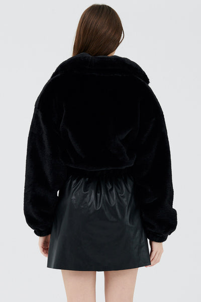 storets.com Iris Faux Fur Bomber Jacket
