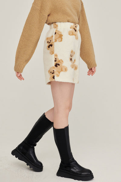 storets.com Sunny Teddy Faux Shearling Shorts