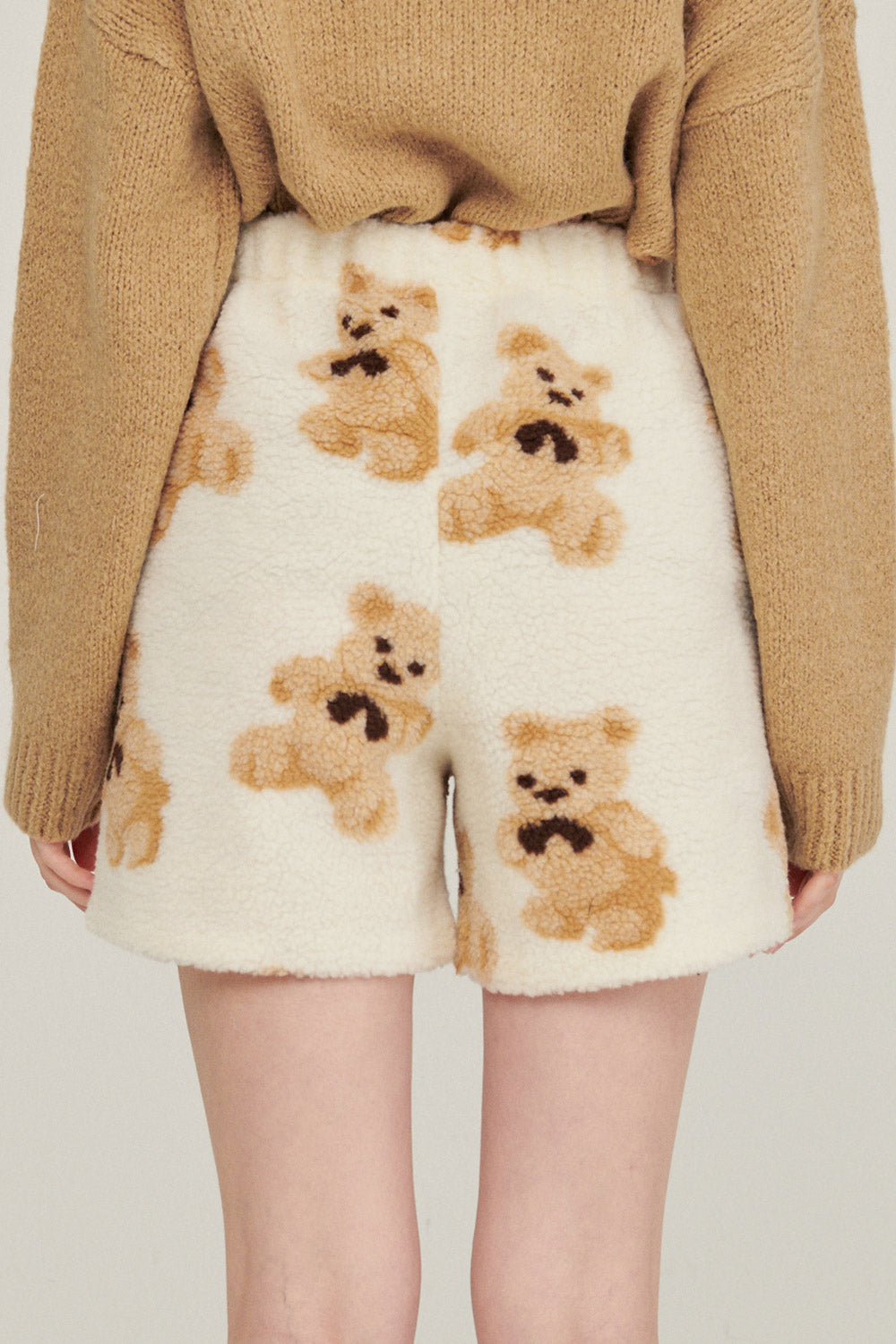 storets.com Sunny Teddy Faux Shearling Shorts