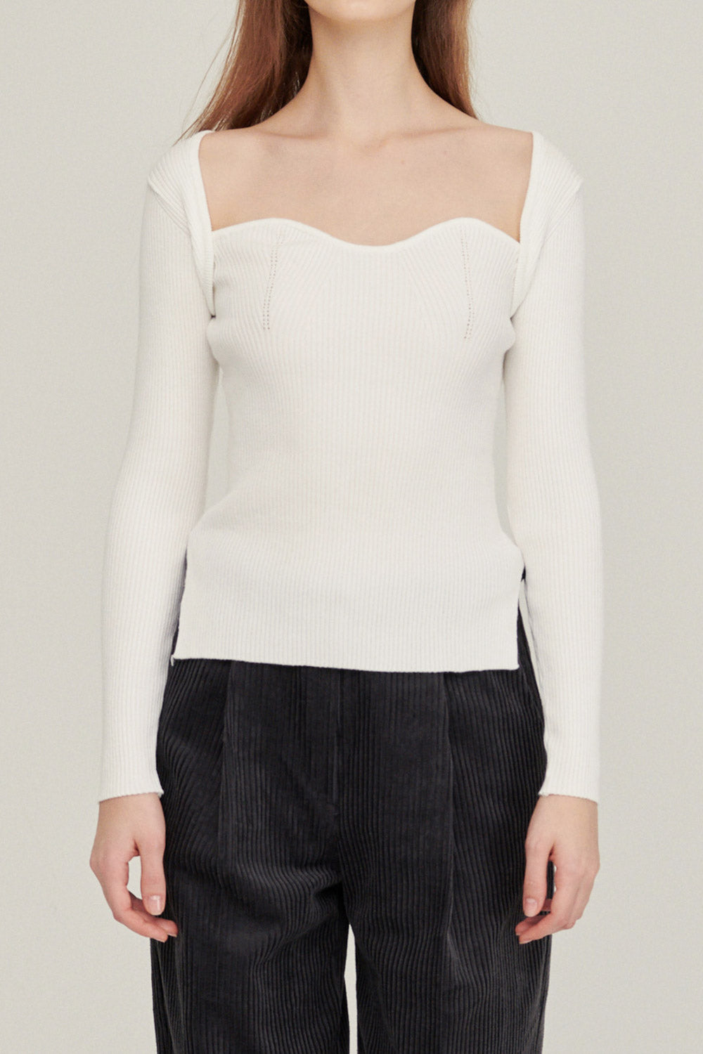 storets.com Enid Sweetheart Ribbed Top