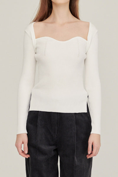 storets.com Enid Sweetheart Ribbed Top