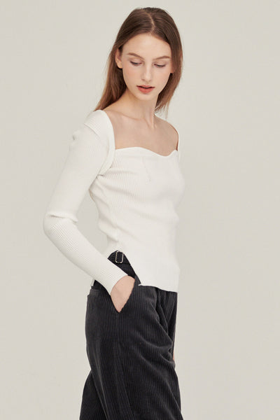 storets.com Enid Sweetheart Ribbed Top