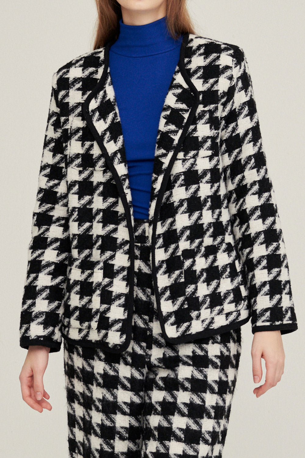 storets.com Nour Houndstooth Open Coat
