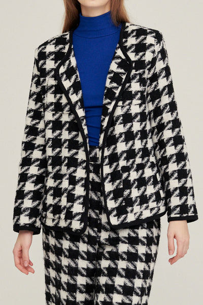 storets.com Nour Houndstooth Open Coat