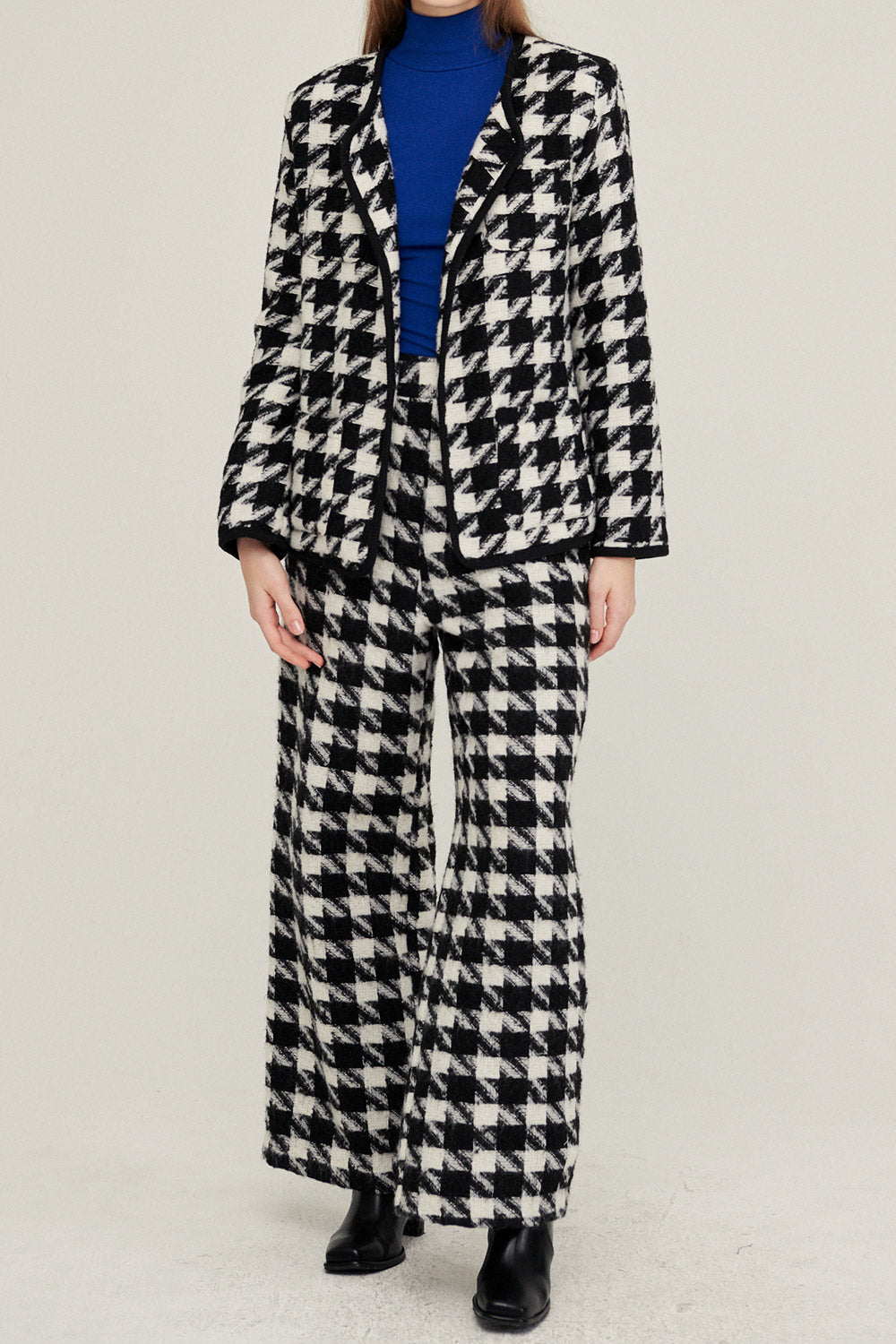 storets.com Nour Houndstooth Open Coat