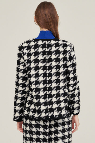 storets.com Nour Houndstooth Open Coat