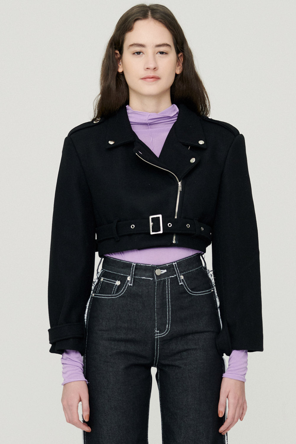 storets.com Bexy Rider Jacket w/ Belt