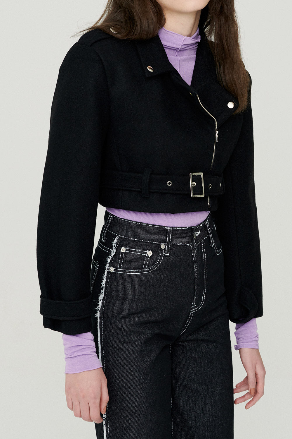 storets.com Bexy Rider Jacket w/ Belt