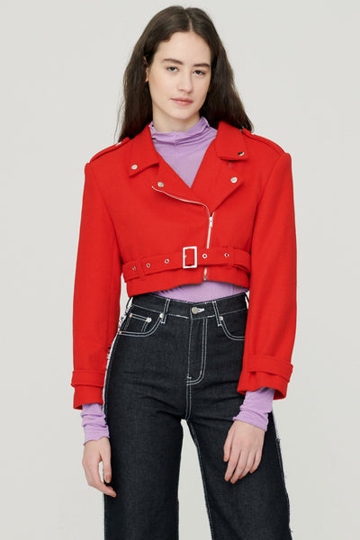 storets.com Bexy Rider Jacket w/ Belt