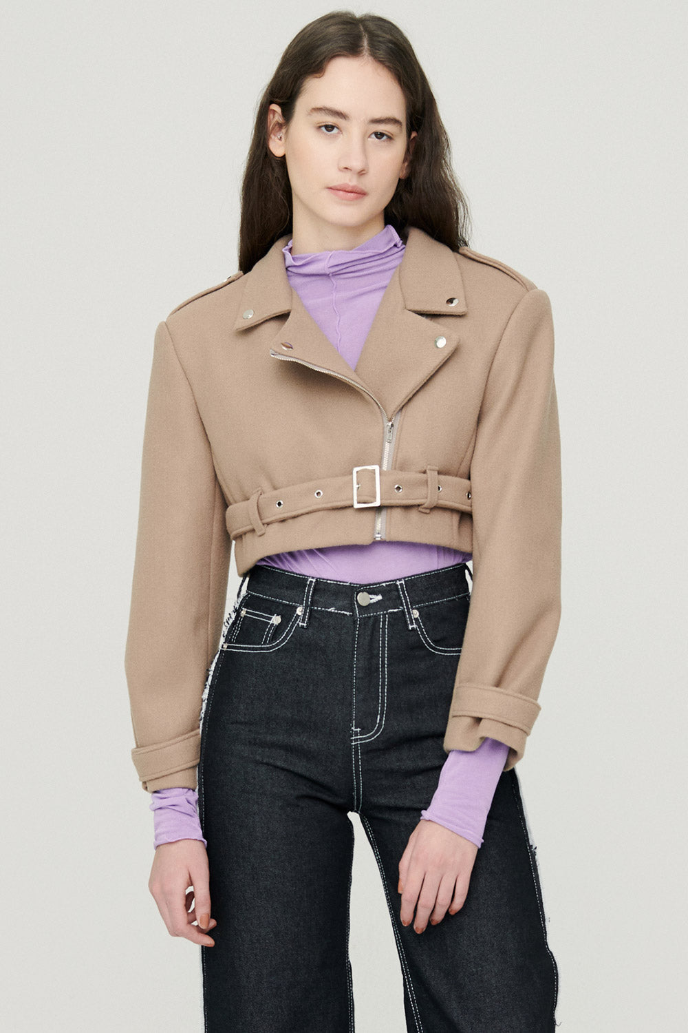 storets.com Bexy Rider Jacket w/ Belt