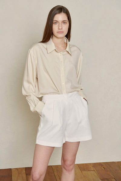 storets.com Recycled Poly Pintucked Shorts