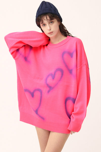 storets.com [NEW] Raya Heart Printed SweaterDress