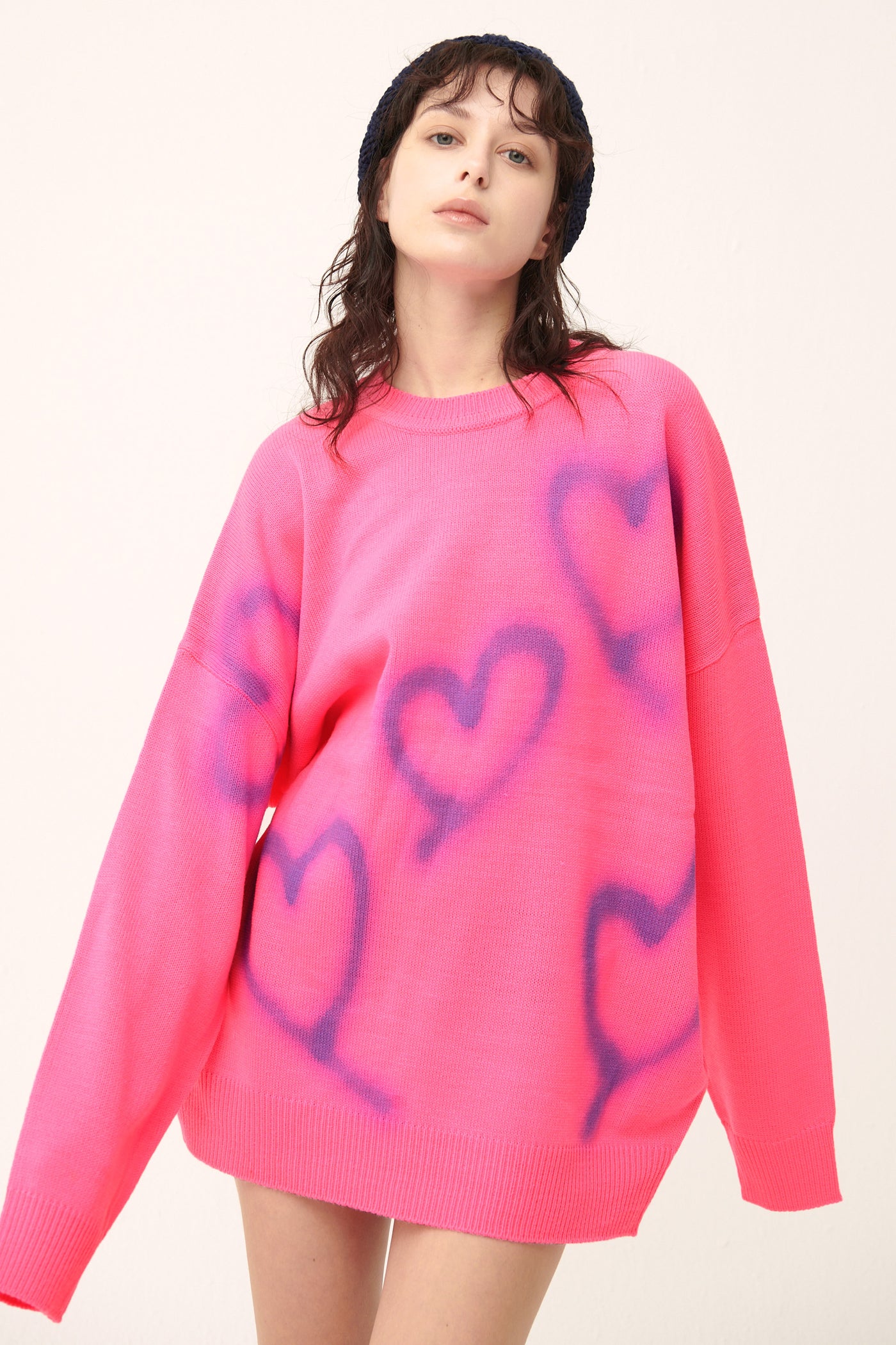 storets.com [NEW] Raya Heart Printed SweaterDress