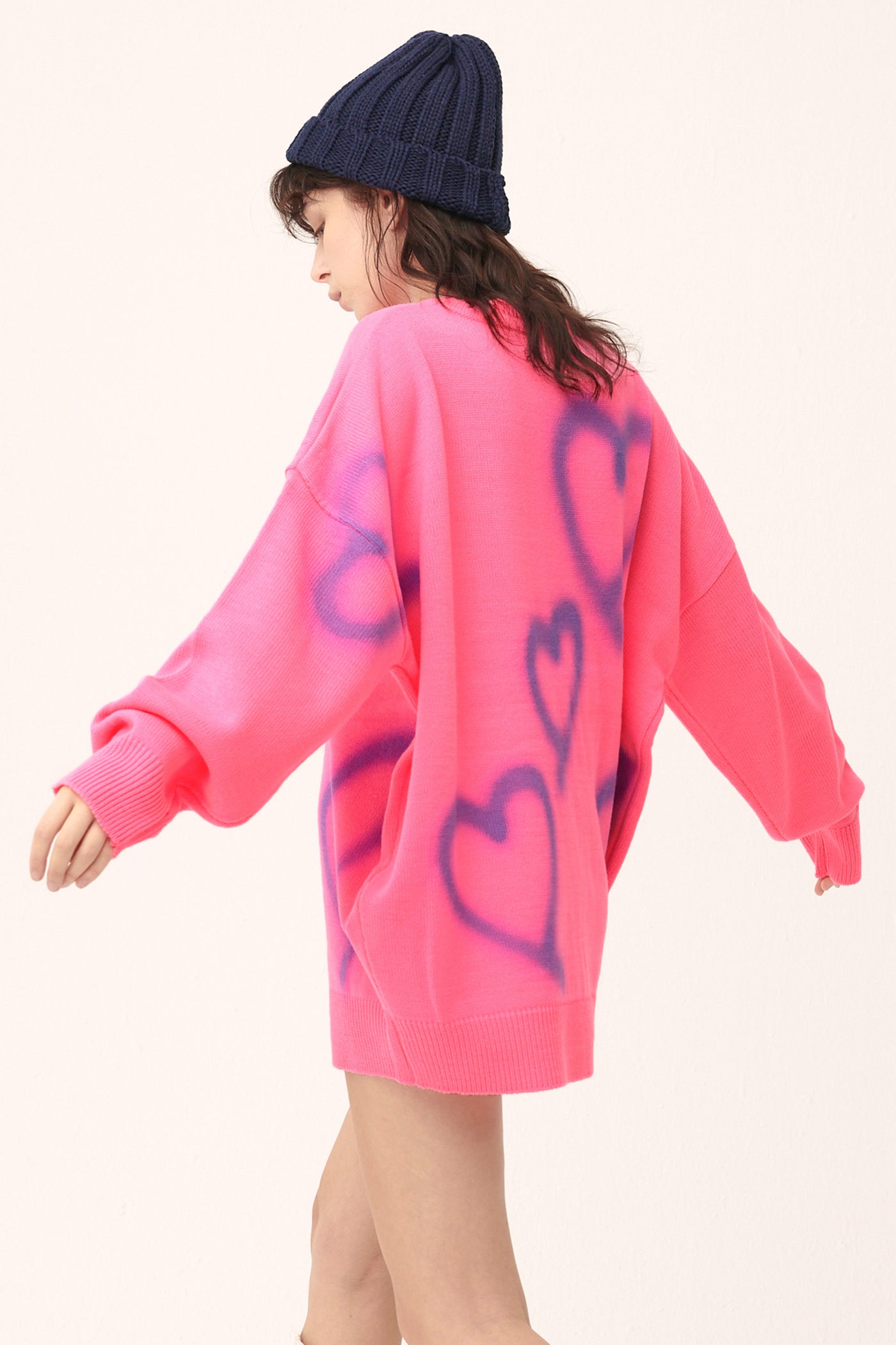 storets.com [NEW] Raya Heart Printed SweaterDress