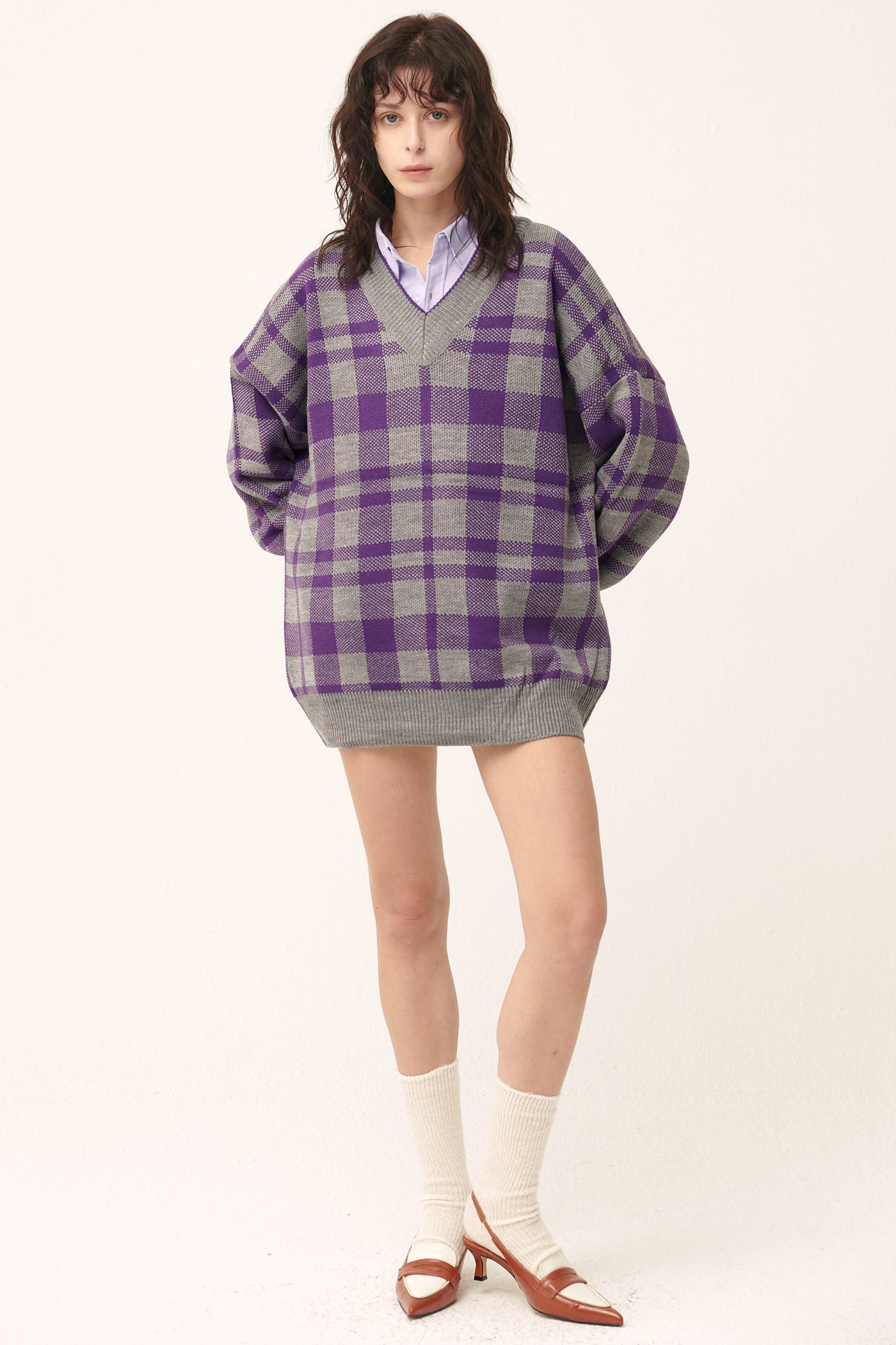 storets.com [NEW]Alexis Oversized Sweater in Plaid