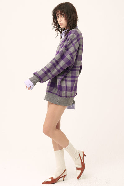 storets.com [NEW]Alexis Oversized Sweater in Plaid