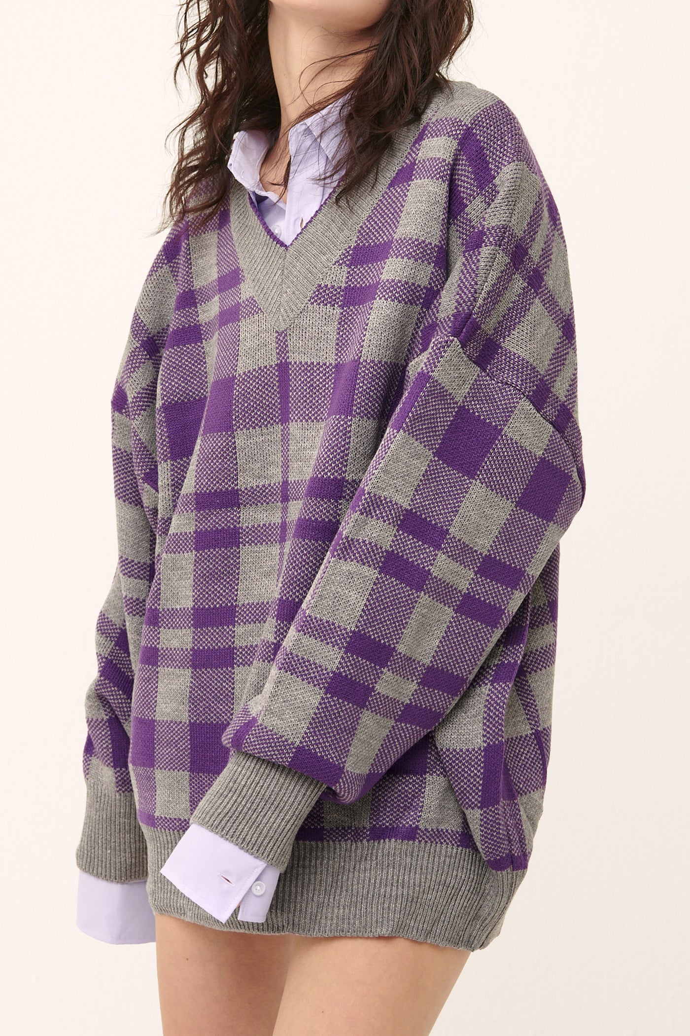 storets.com [NEW]Alexis Oversized Sweater in Plaid