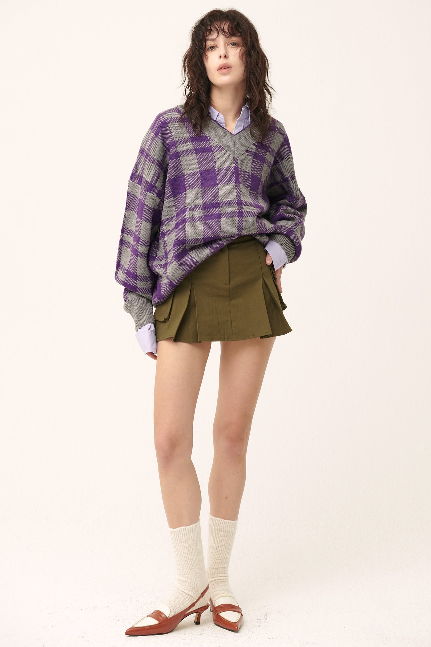storets.com [NEW]Alexis Oversized Sweater in Plaid