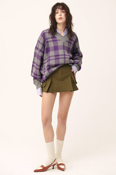 storets.com [NEW]Alexis Oversized Sweater in Plaid