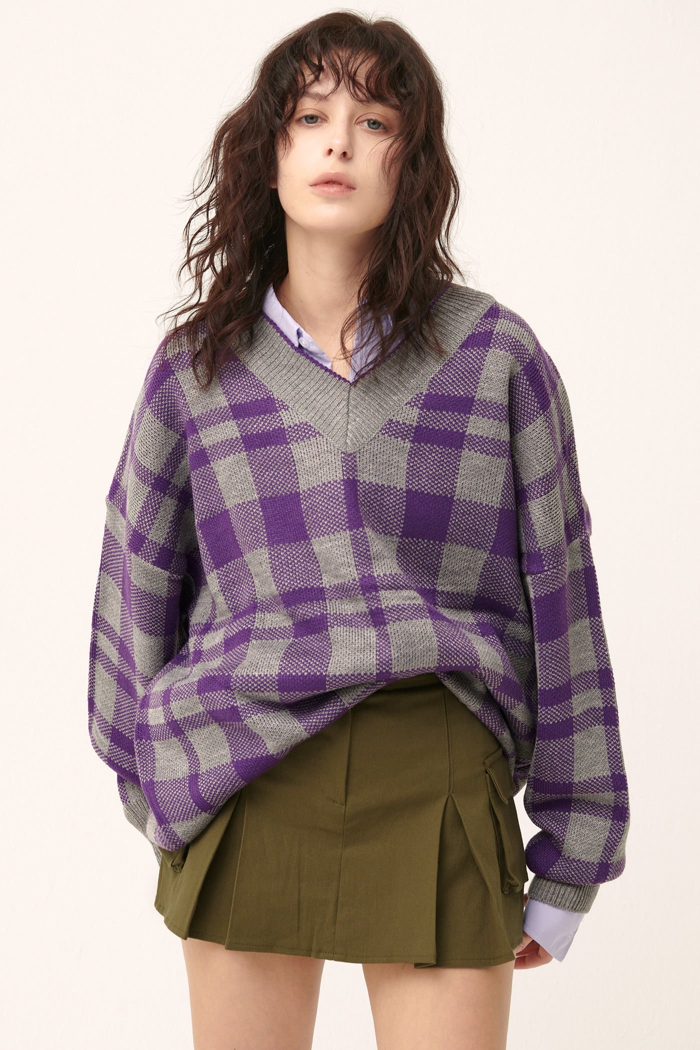 storets.com [NEW]Alexis Oversized Sweater in Plaid