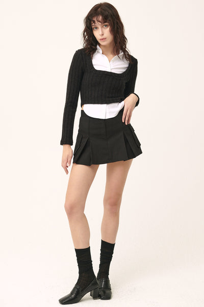 storets.com [NEW]Amelia Shirt Inset Crop Top