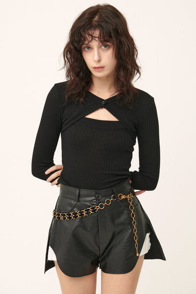 storets.com [NEW]Della Cut Out Ribbed Top