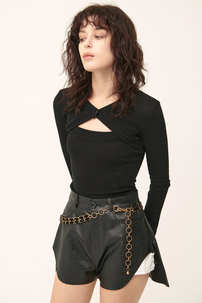 storets.com [NEW]Della Cut Out Ribbed Top