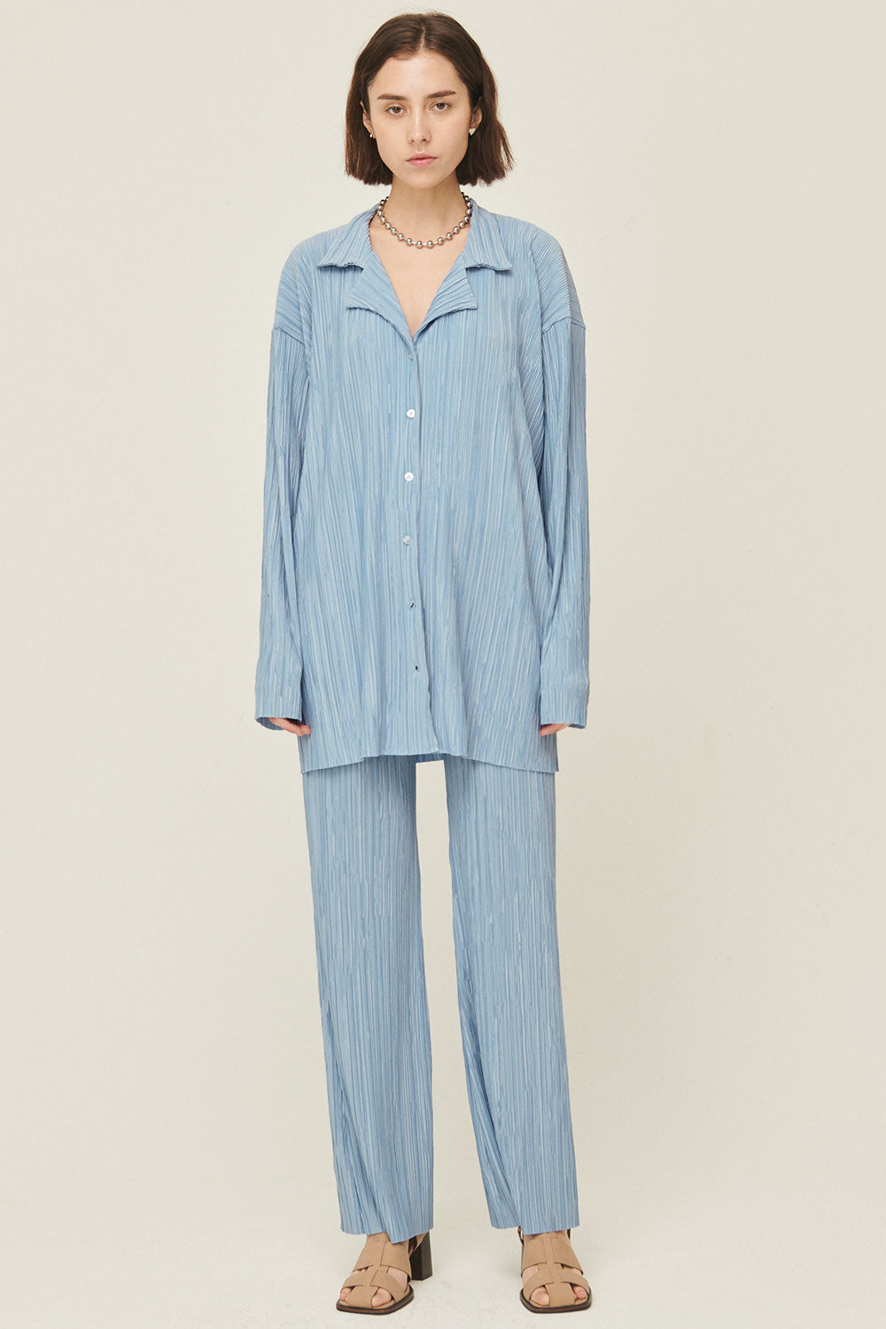 storets.com Maria Oversized Plisse Shirt