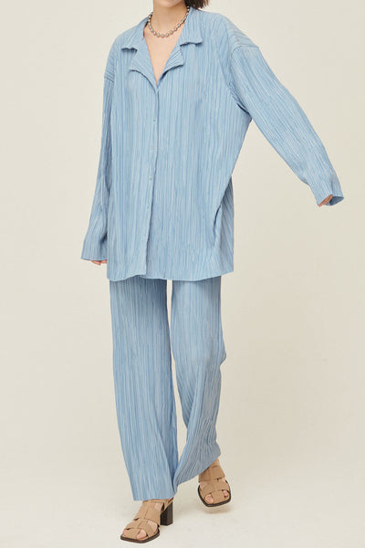storets.com Maria Oversized Plisse Shirt