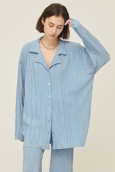 storets.com Maria Oversized Plisse Shirt