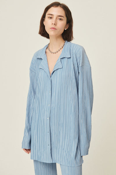 storets.com Maria Oversized Plisse Shirt
