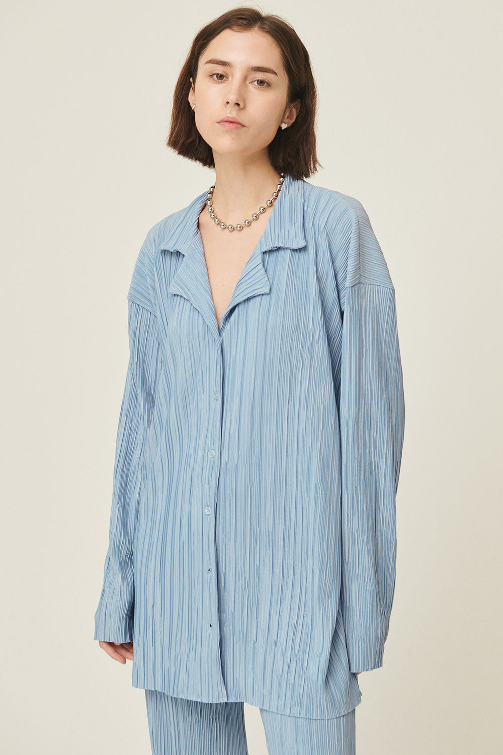 storets.com Maria Oversized Plisse Shirt