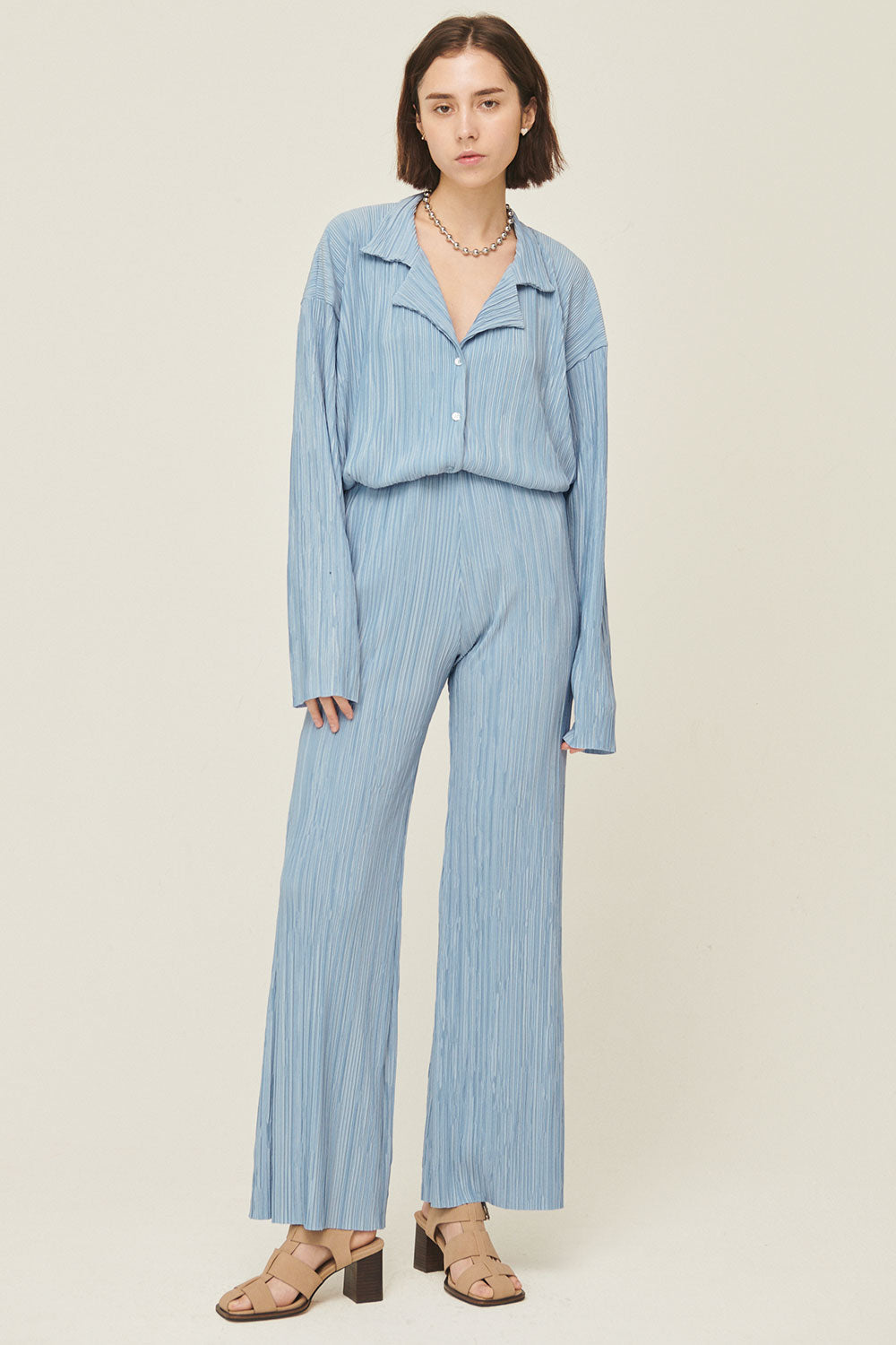 storets.com Maria Flared Leg Plisse Pants