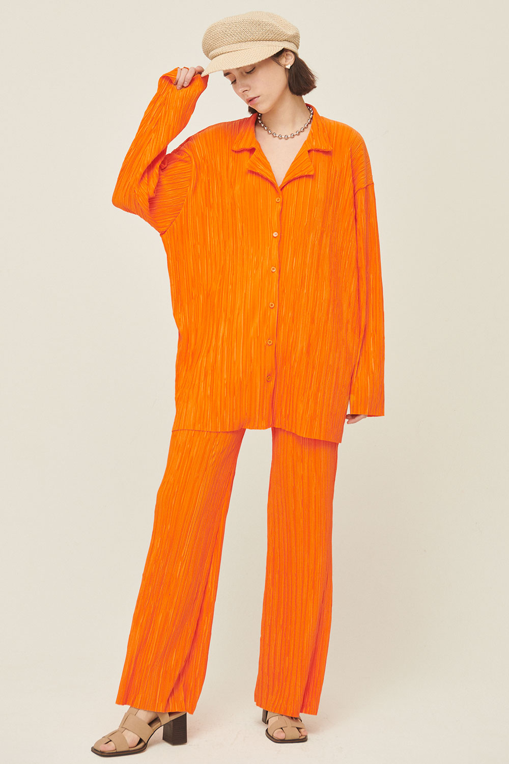 storets.com Maria Oversized Plisse Shirt