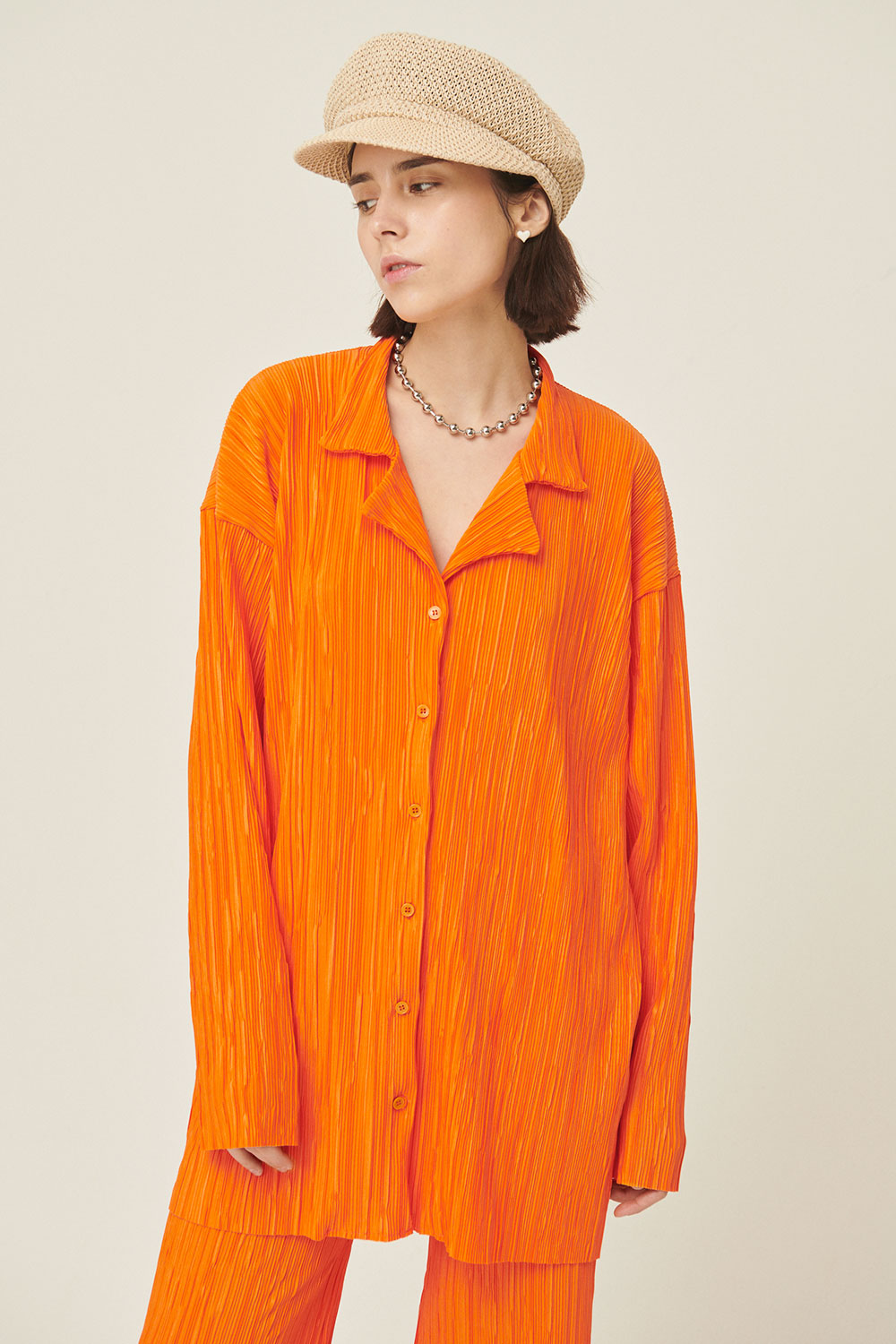 storets.com Maria Oversized Plisse Shirt