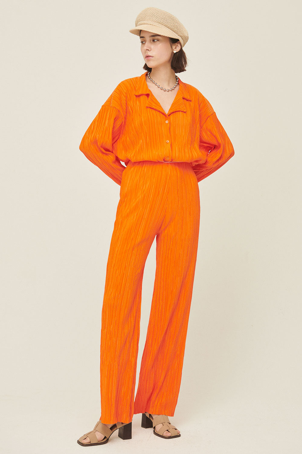 storets.com Maria Flared Leg Plisse Pants