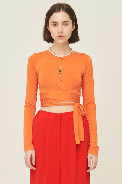 storets.com Mely Buttoned Wrap Top