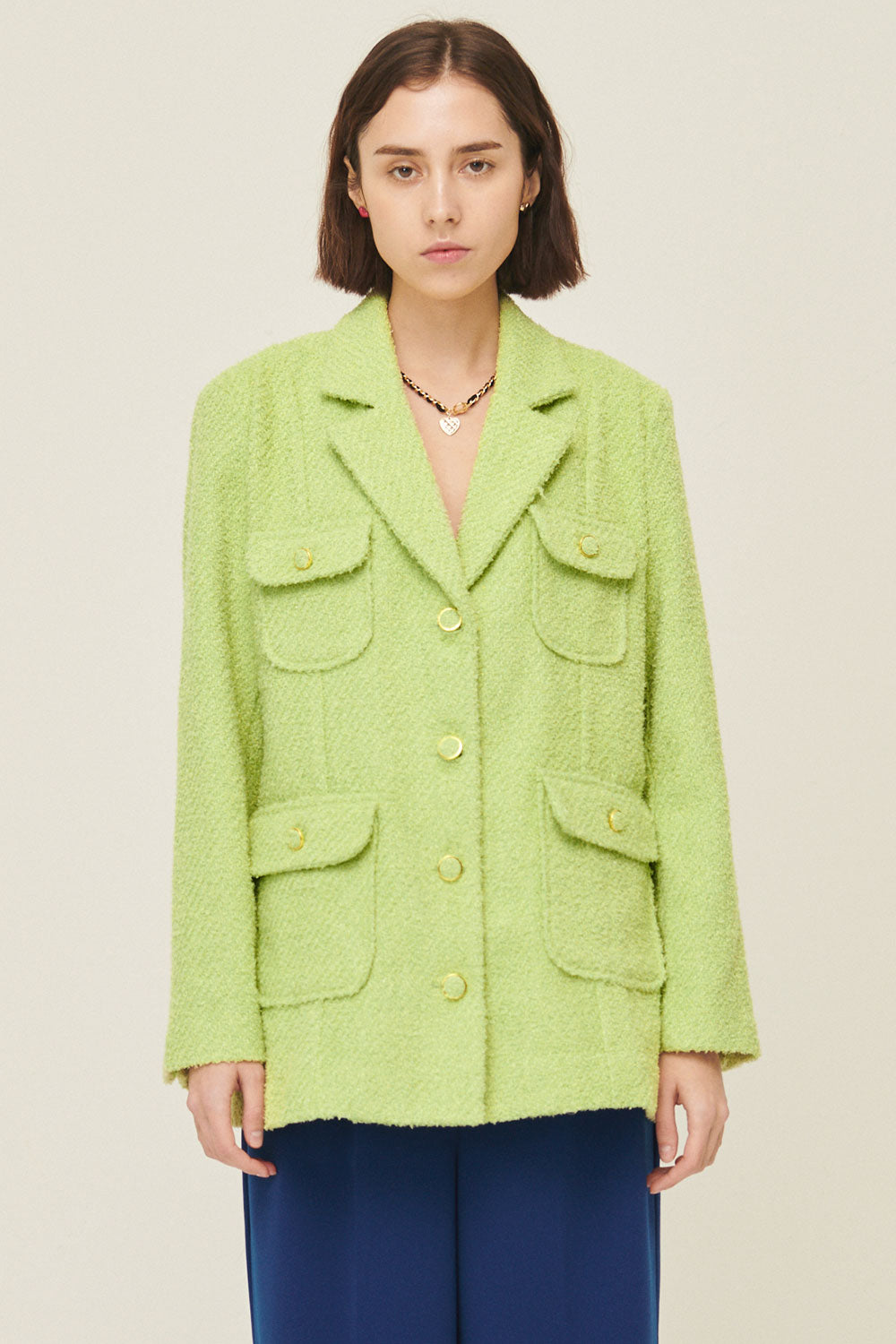 storets.com Anna Pocket Tweed Coat