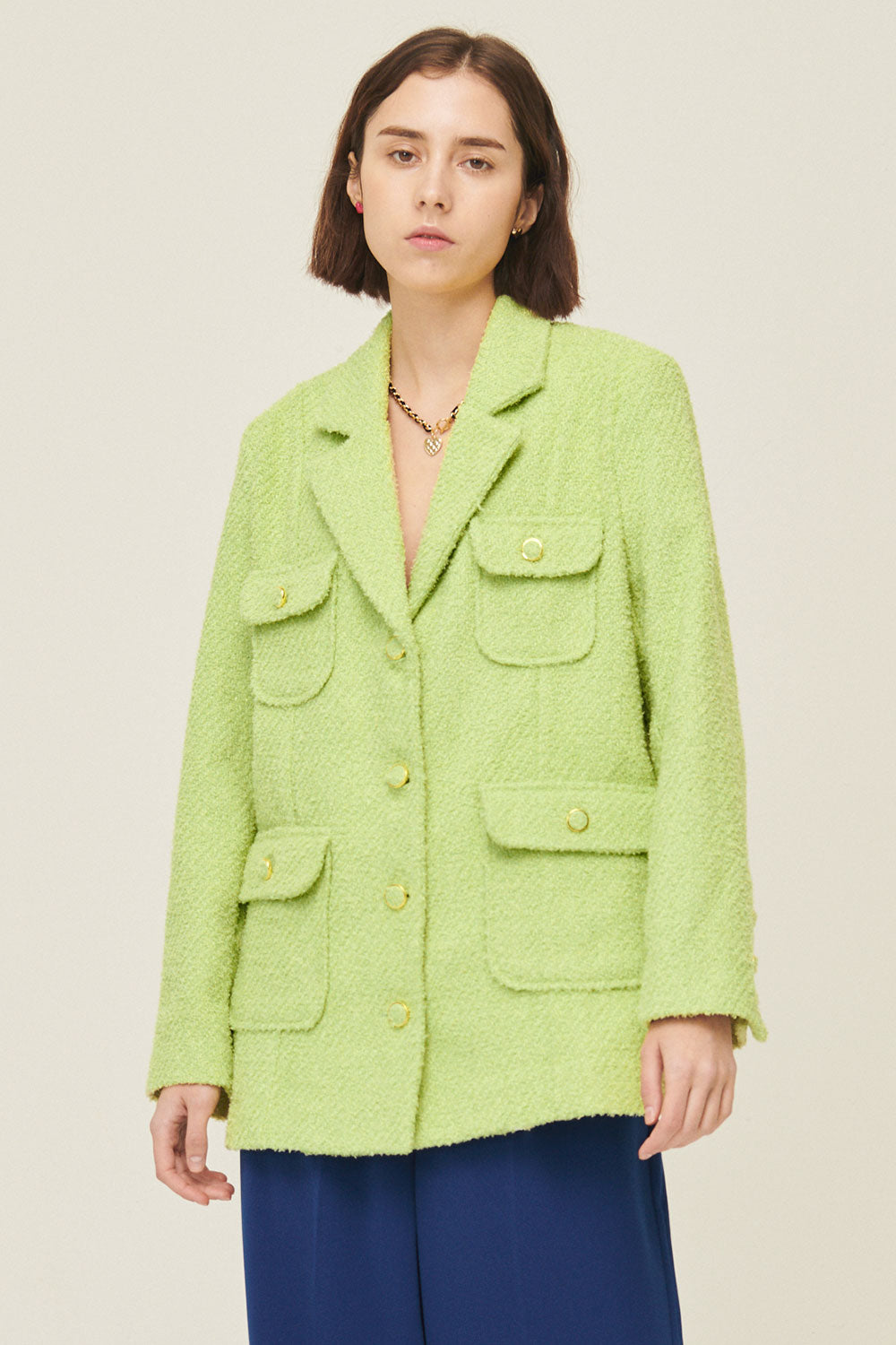 storets.com Anna Pocket Tweed Coat