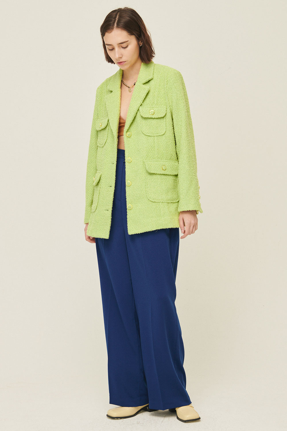 storets.com Anna Pocket Tweed Coat